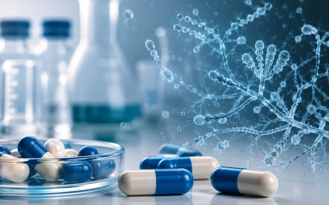 How do microbes produce antibiotics that have transformed modern medicine and saved millions of lives?