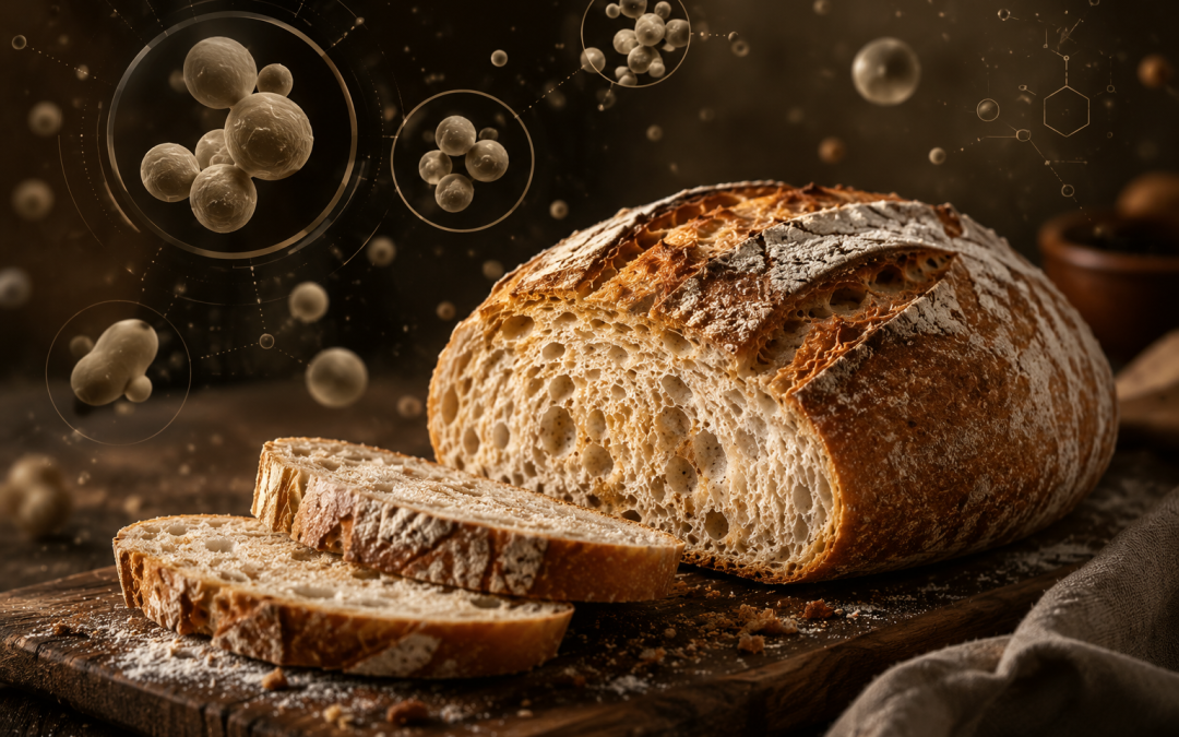 How has microbial fermentation helped make bread one of the world’s most widely consumed foods?